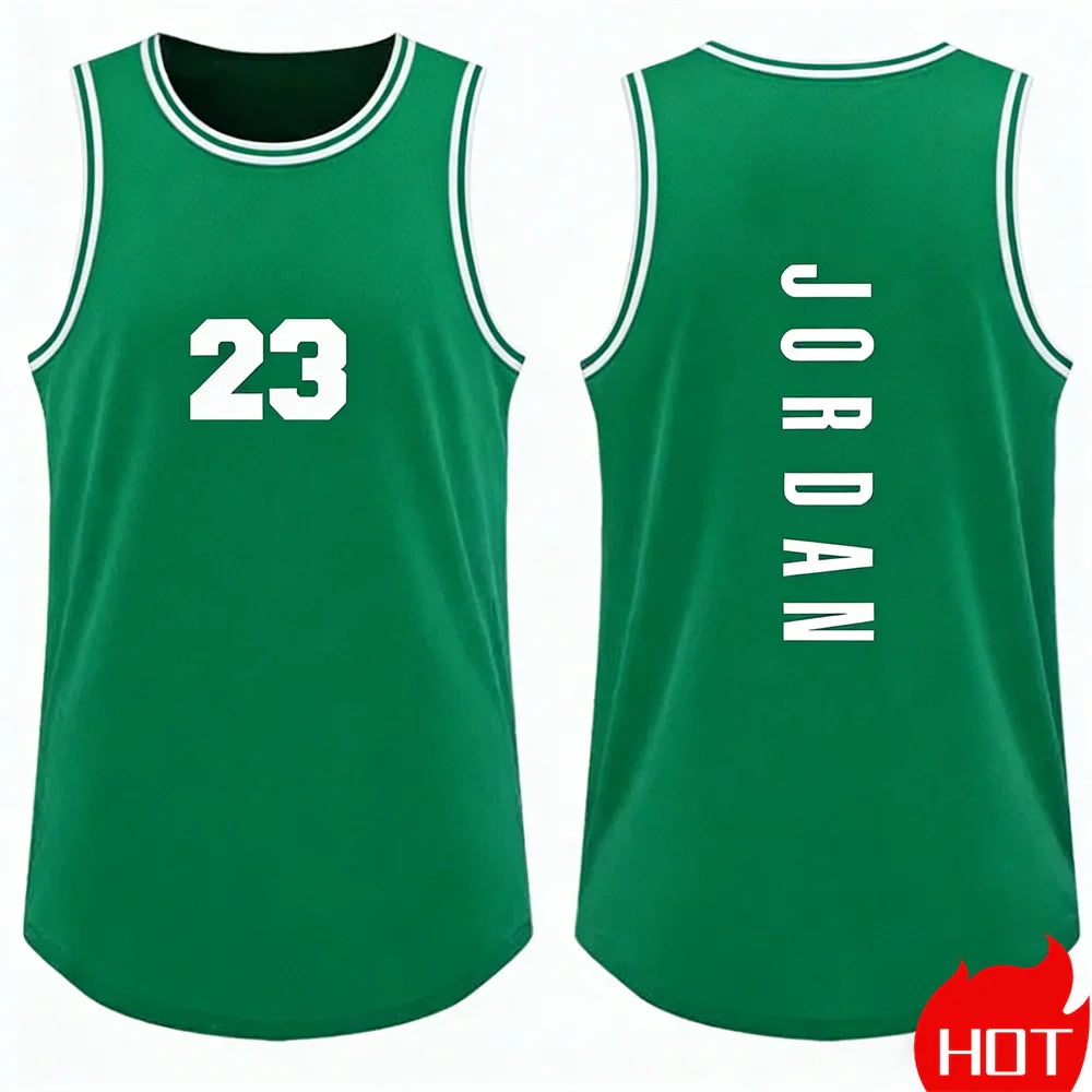 Men’s Sleeveless Tank Top – Running & Basketball Vest with Smiley Face Graphic, Summer Casual Sportswear