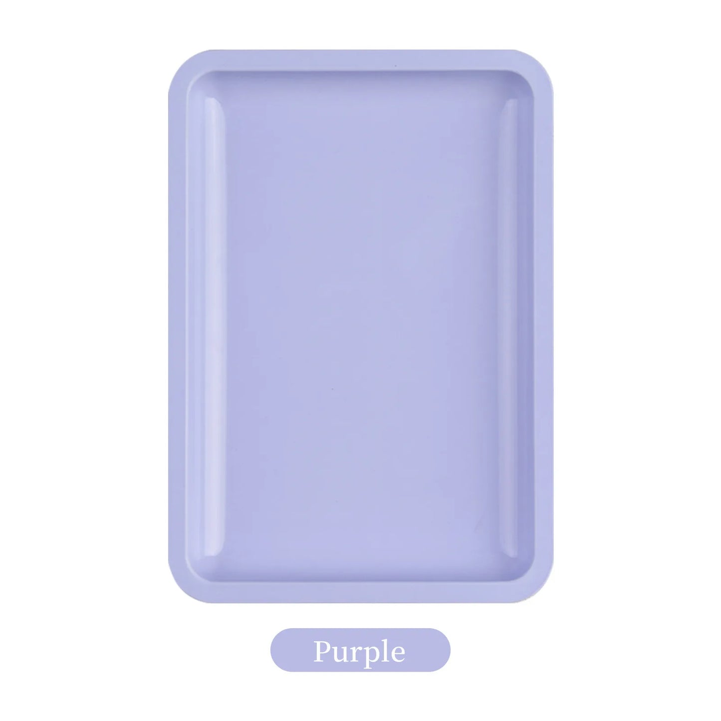 Square Stainless Steel Cosmetic Storage Tray – Nail Art Manicure Plate for Tools & False Nails