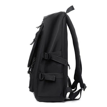 15 Inch Polyester Waterproof Men’s Backpack – Simple, Fashionable Student & Couple Computer Bag