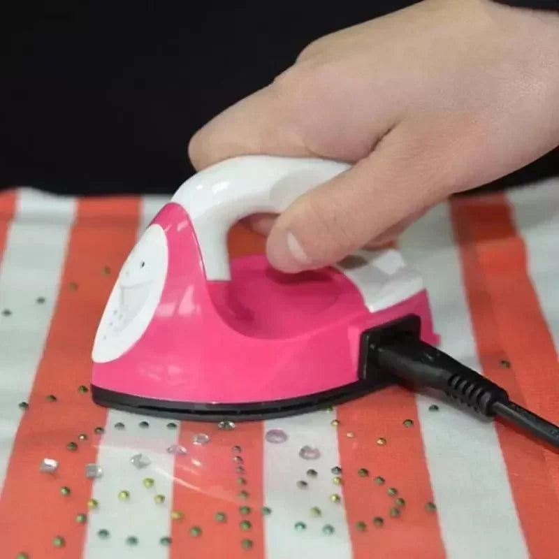 Mini Electric Travel Iron – Portable Craft & Sewing Iron with Mat and Protector for Household Use