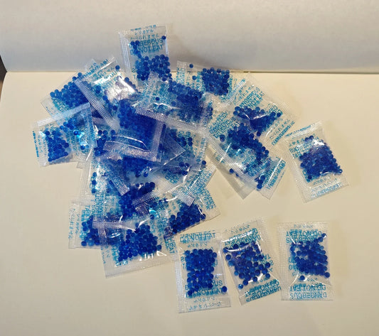 Blue Silica Gel Desiccant Sachets — 1g/5g, 10/20/50/100 Bags Moisture Absorber for Kitchen & Storage