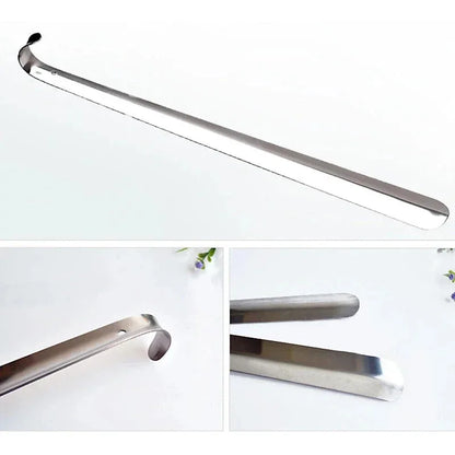 52cm Extra Long Stainless Steel Shoehorn – Silver Metal Shoe Remover and Lifter Aid Tool
