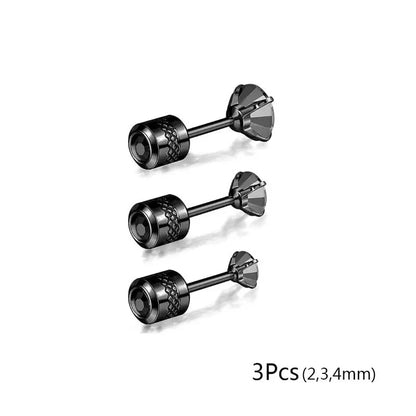 20G Titanium Stud Earrings – Hypoallergenic Tiny Cubic Zirconia Screw Back Cartilage & Tragus Piercing Jewelry
