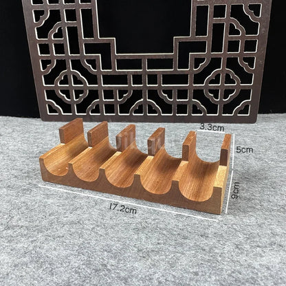 Japanese Sushi Rack – Wooden Taco & Snack Food Holder, Wood Plate Cuisine Stand for Sashimi & Sushi, Restaurant & Home Use
