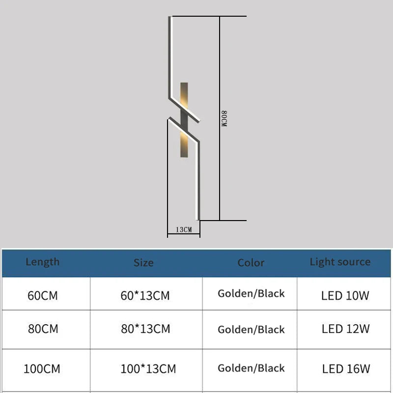 Modern Strip LED Wall Lamp - Minimalist Bedside Sconce for Bedroom, Living Room & TV Sofa Background Lighting