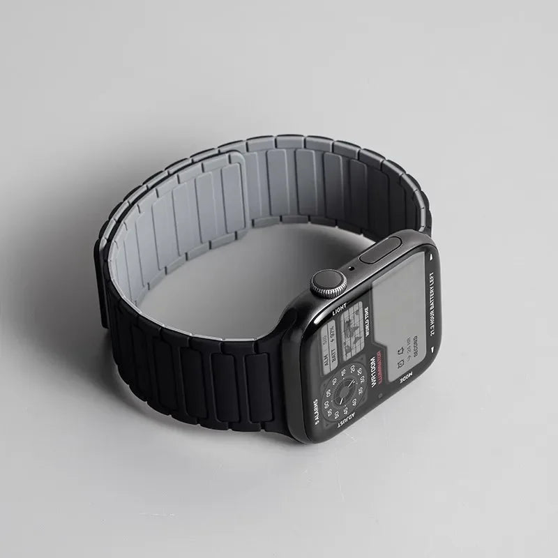 Magnetic Silicone Strap for Apple Watch — Fits Ultra 2 & Series 11–3 (40–49mm)
