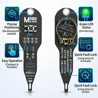 M093 Inductance Tester – Motherboard Coil & Inductor Detector Repair Tool for Quick Electromagnetic Fault Checking on PC Boards