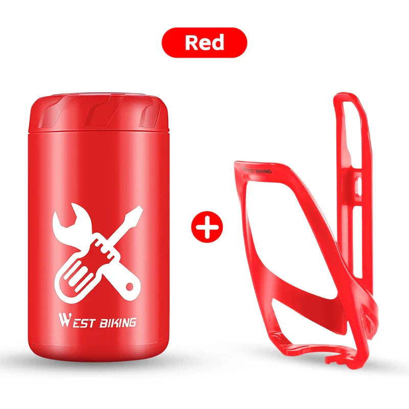 WEST BIKING Bicycle Repair Tool Capsule – Portable Waterproof Toolkit with Bottle Cage for MTB & Road Bikes