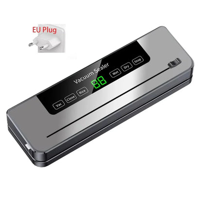Electric Vacuum Sealer Machine for Food Storage, Touch Button Dry & Wet Mode, Built-in Cutter, Kitchen Vacuum Packaging System