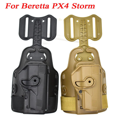 Outdoor Tactical Thigh Drop Leg Holster - Compatible with Glock 17, Beretta M9, Colt 1911, PX4 Storm for Hunting