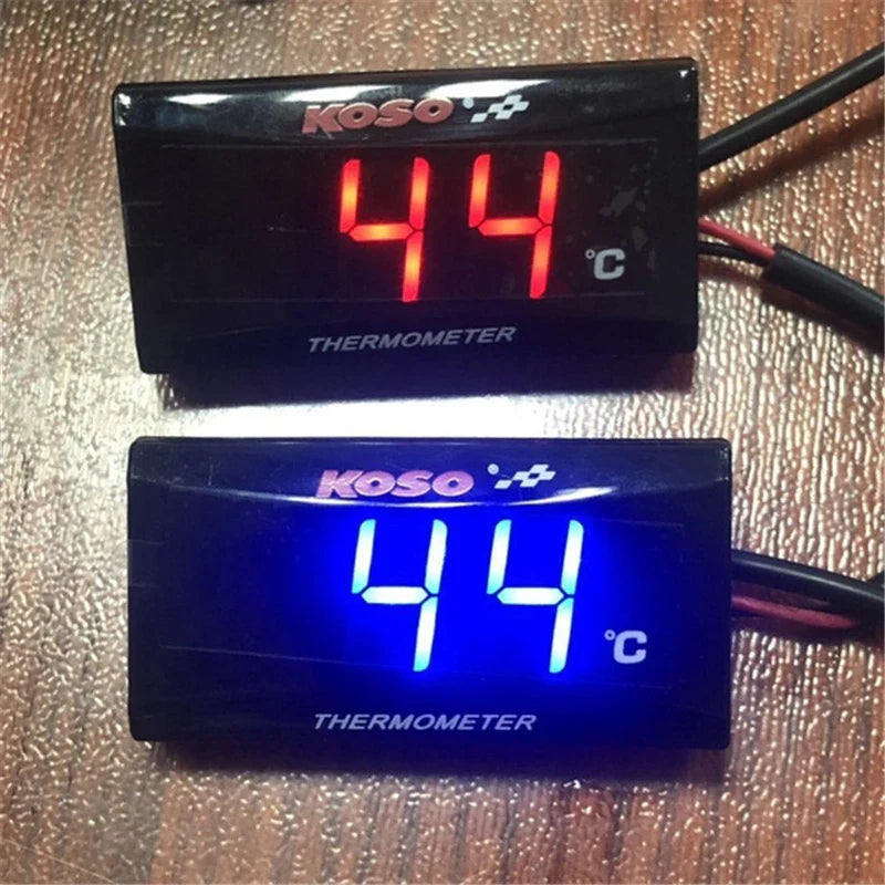 Universal Motorcycle Water Temperature Meter | LCD Display Digital Hygrometer Instrument | Thermometer Sensor | Motorbike Modification