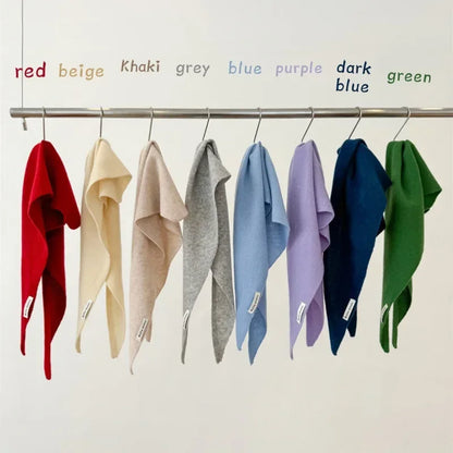 Women’s Wool Triangle Scarf – British Korean Knitted Headscarf & Warm Multi-Functional Wrap
