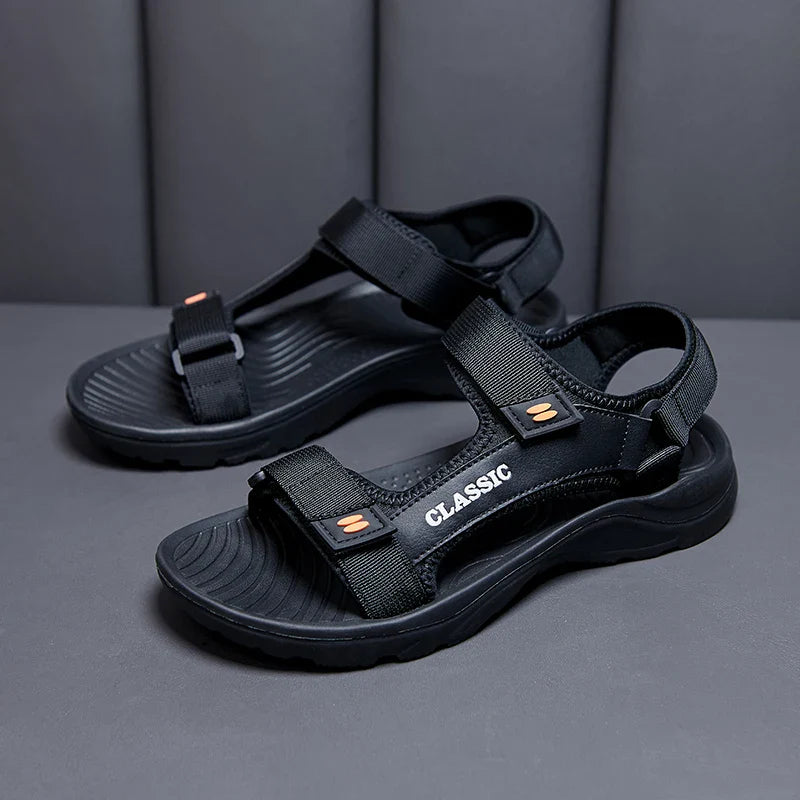 Men’s Outdoor Water Sandals – Arch Support Yoga Sole Gladiator Style Open Toe Beach Slippers, Anti-Slip Durable Summer Footwear