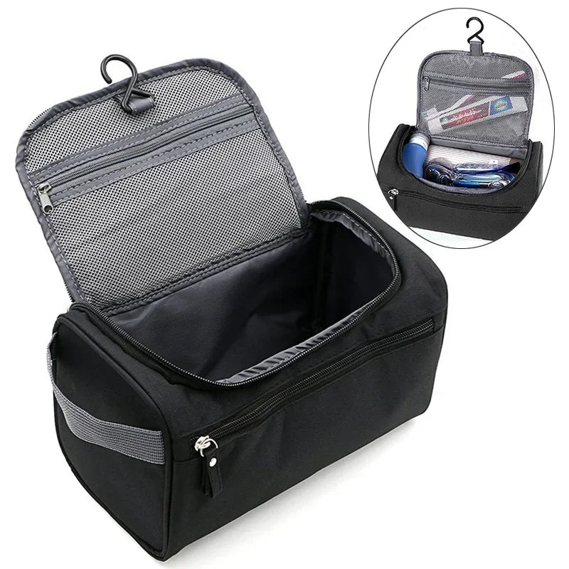 Waterproof Zipper Makeup Bag Organizer - Beauty Case for Men and Women, Cosmetic Toiletry Storage Travel Pouch Kit