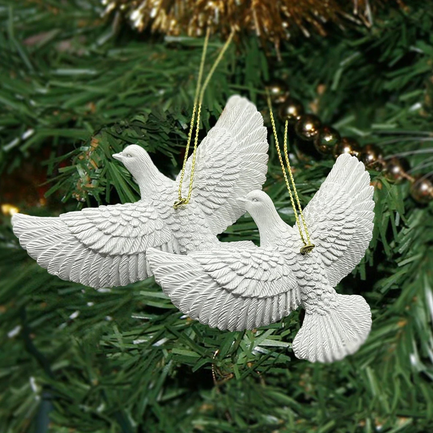 Friendship Doves Resin Ornament – Home Alone 2 Inspired Christmas Tree Decoration, Perfect Gift