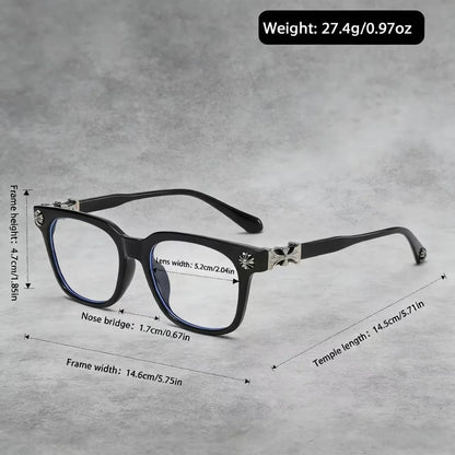 Fashionable Retro Anti Blue Light Glasses for Men & Women – European & American Style Lightweight Computer Eyewear with Blue Light Protection