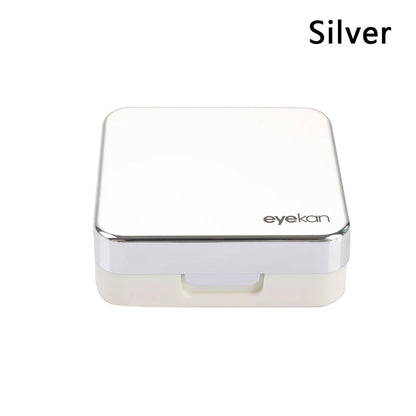 Portable Square Contact Lens Case – Travel Storage Container & Soaking Box in Solid Colors, Fashion Eye Care Accessories