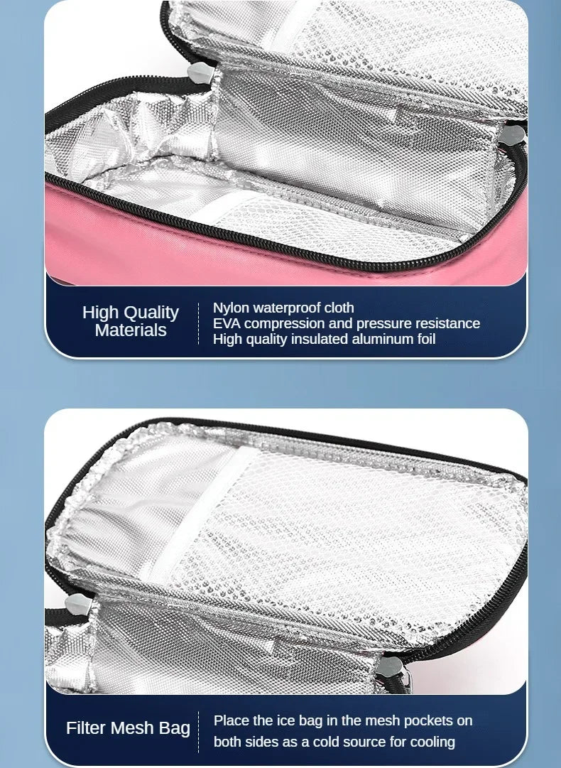 5 Color Insulin Cooling Bag – Portable Diabetic Pocket Pill Protector, Waterproof Thermal Insulated Medical Cooler
