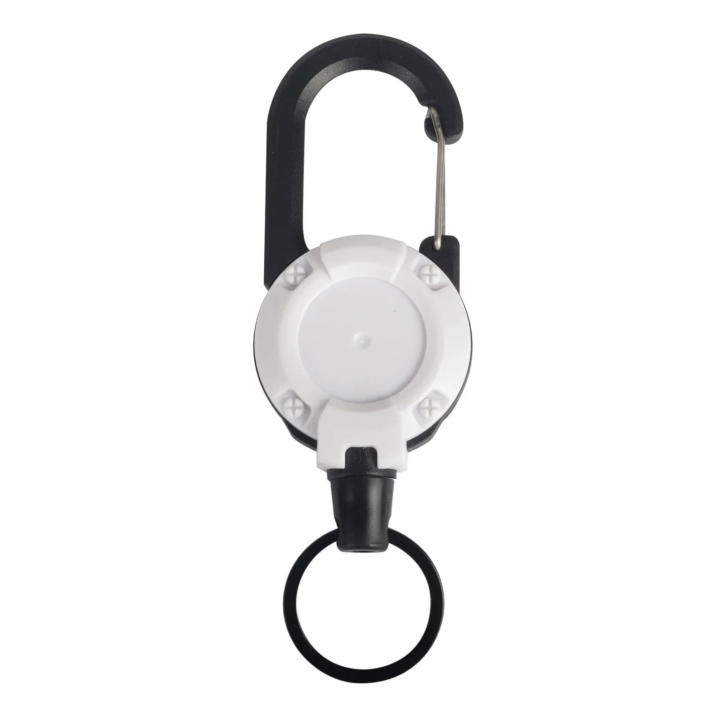 Retractable Heavy-Duty Carabiner Keychain – Steel Wire Rope Pull Reel for Outdoor & Sport Use