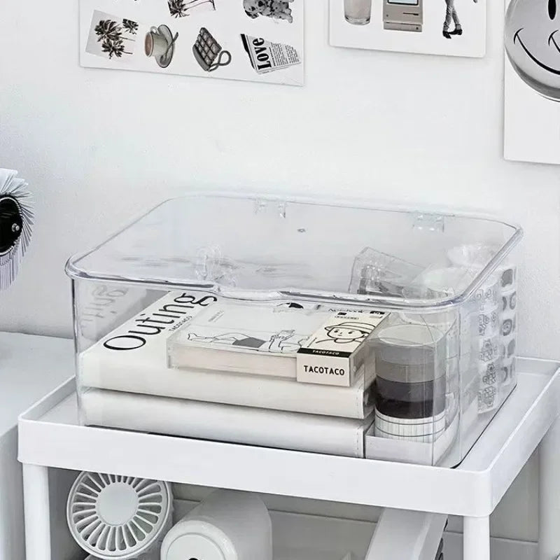 Acrylic Clear Storage Organizer Box – Clamshell Design for Home & Office Essentials