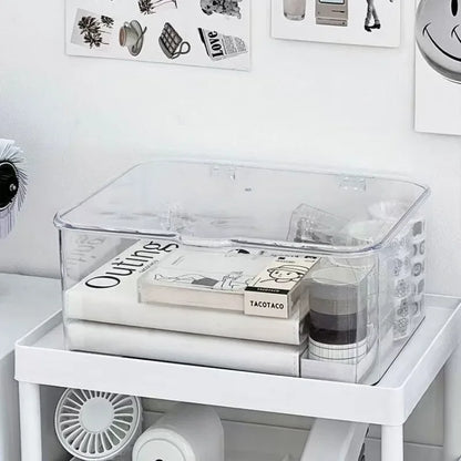 Acrylic Clear Storage Organizer Box – Clamshell Design for Home & Office Essentials