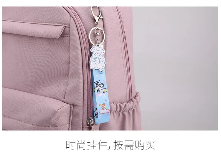 Teen Girls School Backpack | Pink Waterproof Bag for Primary & Middle School Students