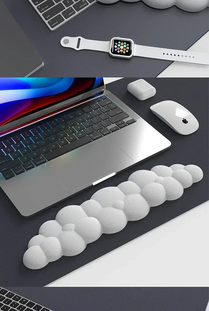 Memory Foam Mouse Pad with Wrist Rest – Anti-Slip Keyboard Cloud Desk Pad for Office & Gamer Comfort