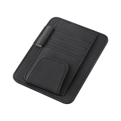 Car Visor Organizer – Multi-Pocket Pouch Bag for Cards, Glasses & Storage, Scratch-Resistant Auto Visor Holder for Car Interior