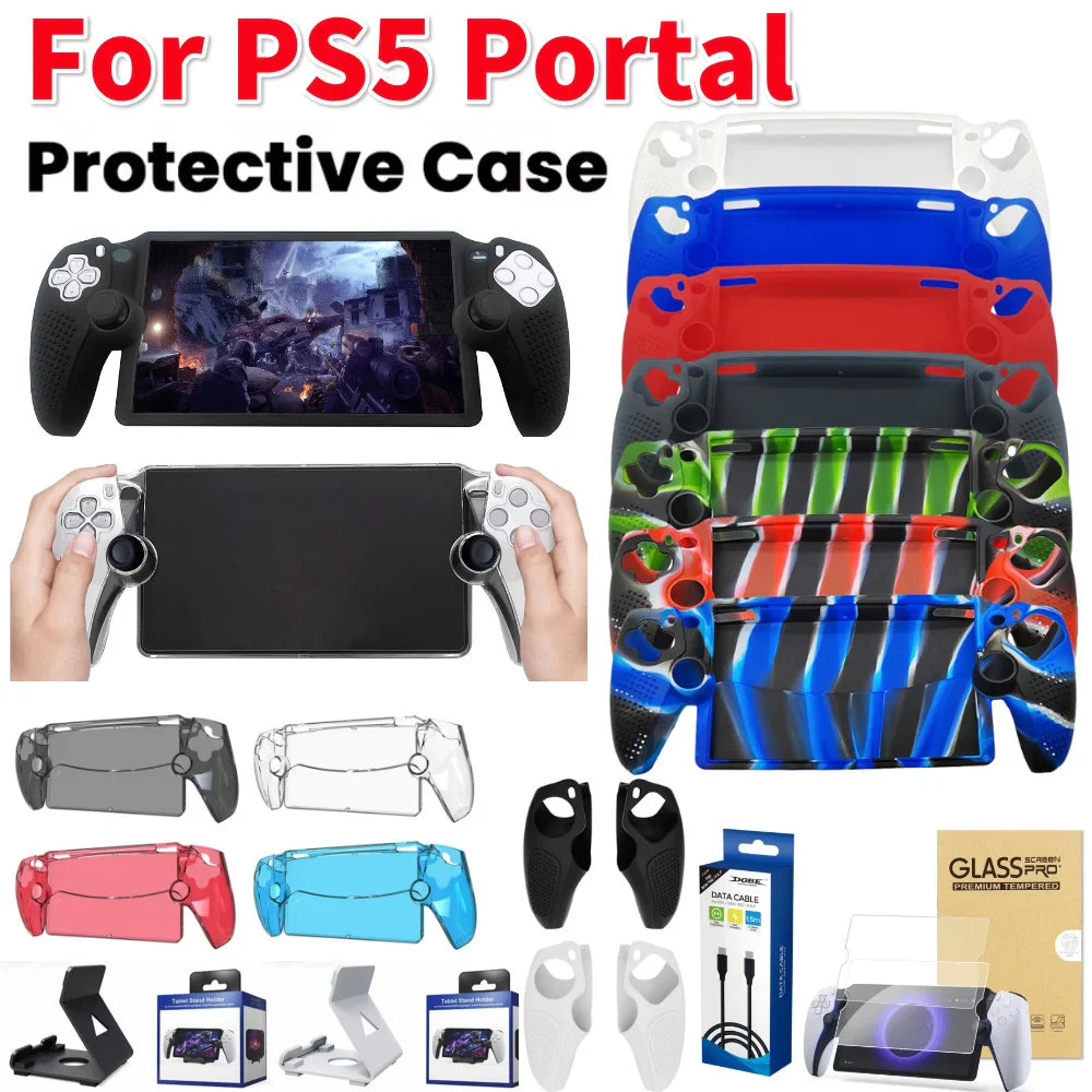 Silicone Protective Case for PS5 Portal — Non-Slip Soft Cover Sleeve for Handheld Game Console