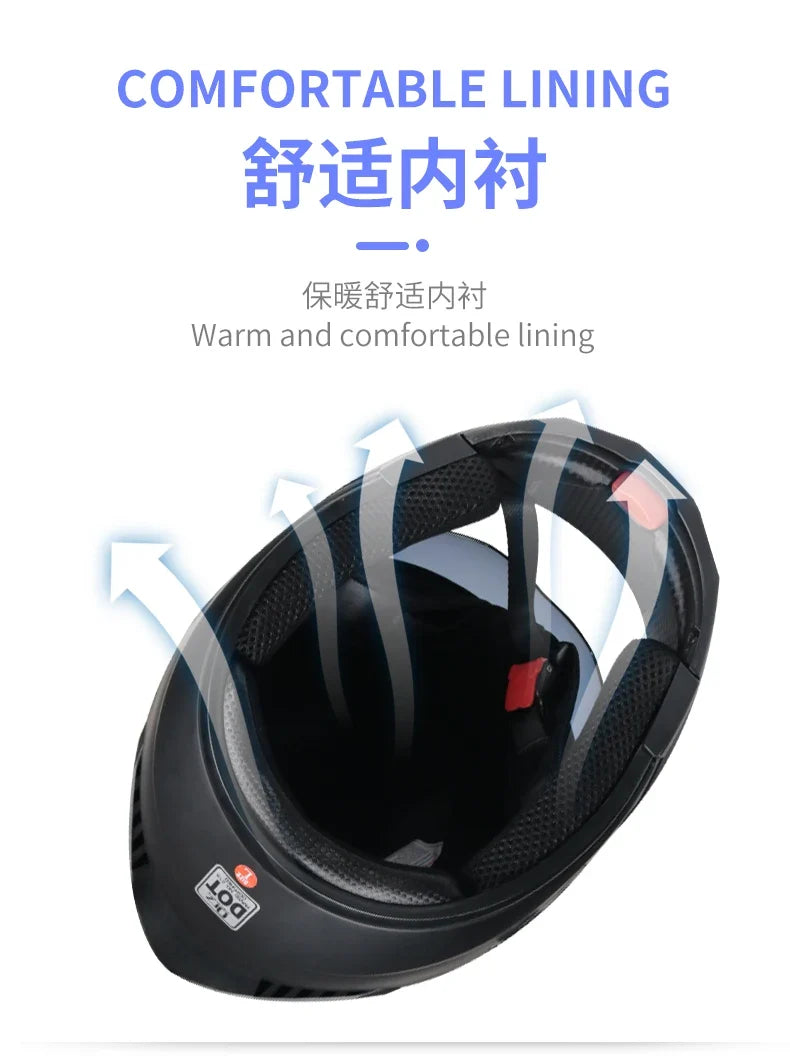 Dual Lens Full Face Motorcycle Helmet - Racing Downhill Motorbike Protective Safety Helmet Gear