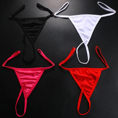 Women’s Rhinestone Crystal Thong Bikini – Adjustable G-String Body Chain Swimwear with Water Drop Design Accessories