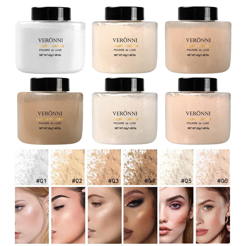 Banana-Shaped Loose Powder – Pore-Reducing, Long-Lasting Matte Finish Natural Face Makeup Powder