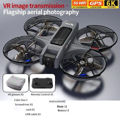 X226 Drone VR – Brushless RC Quadcopter with Dual HD Camera, Optical Flow Hover, Obstacle Avoidance, Remote Control Toy for Boys