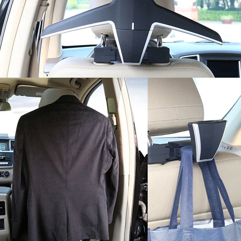 Multifunctional Car Seat Hook Hanger: High-Quality Headrest Coat Hanger for Clothes - Bear Load 20kg Capacity