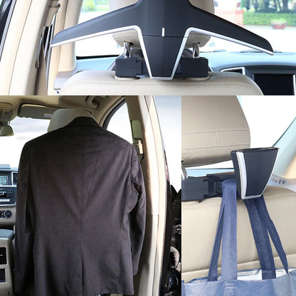 Multifunctional Car Seat Hook Hanger: High-Quality Headrest Coat Hanger for Clothes - Bear Load 20kg Capacity