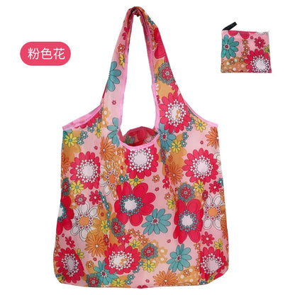 Large Foldable Reusable Shopping Tote Bag – Eco-Friendly Grocery & Beach Storage Shoulder Bag, Multi-Purpose Carry Pouch