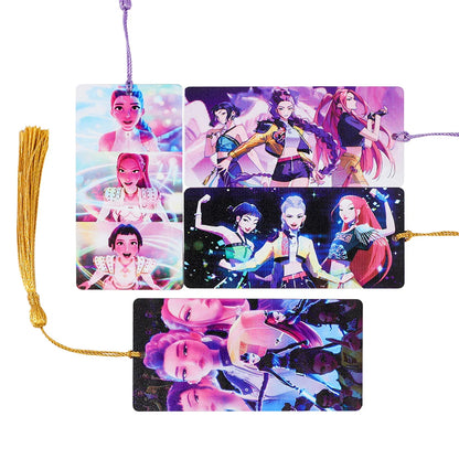 KPop Demon Hunters Huntrix Cartoon Bookmarks – Cute Anime Stationery for Fans & Students
