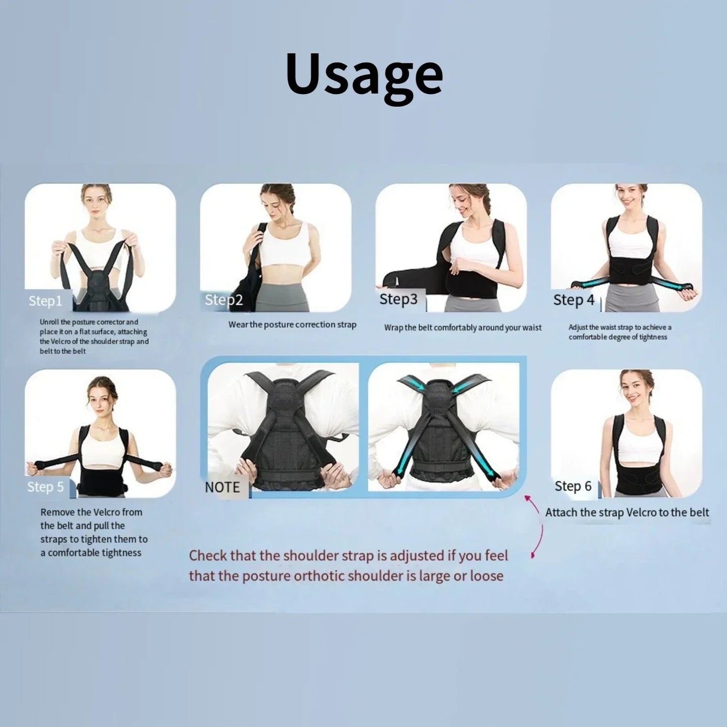 Adjustable Posture Corrector Back Brace – Orthopedic Spinal Support for Men & Women, Comfortable Upper Back Strap