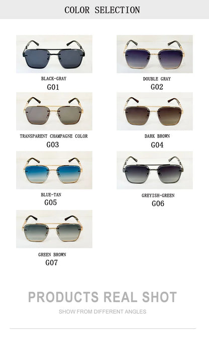 Luxury Square Sunglasses — Vintage Unisex Fashion Shades with UV Protection for Men & Women