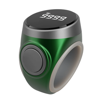 Smart Tasbih Tally Counter – Type-C Rechargeable Muslims Zikr Ring with Prayer Time Vibration Reminder