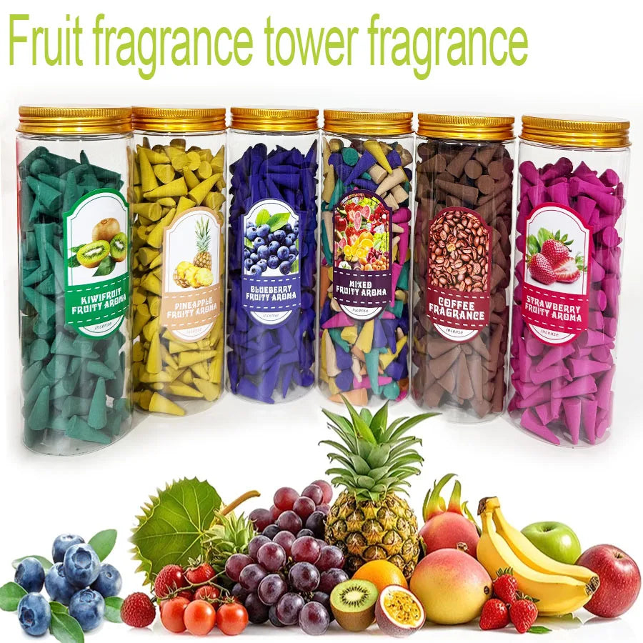 Fruit Aroma Scented Fragrance Tower - Coffee, Strawberry, Kiwi, Pineapple & Blueberry Blend