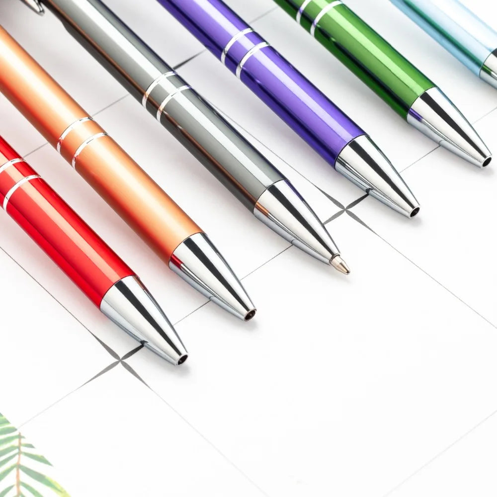 50PCS Custom Metal Ballpoint Pens — Personalized Engraved Logo Advertising Pen, Ideal Gift and Promotional Item