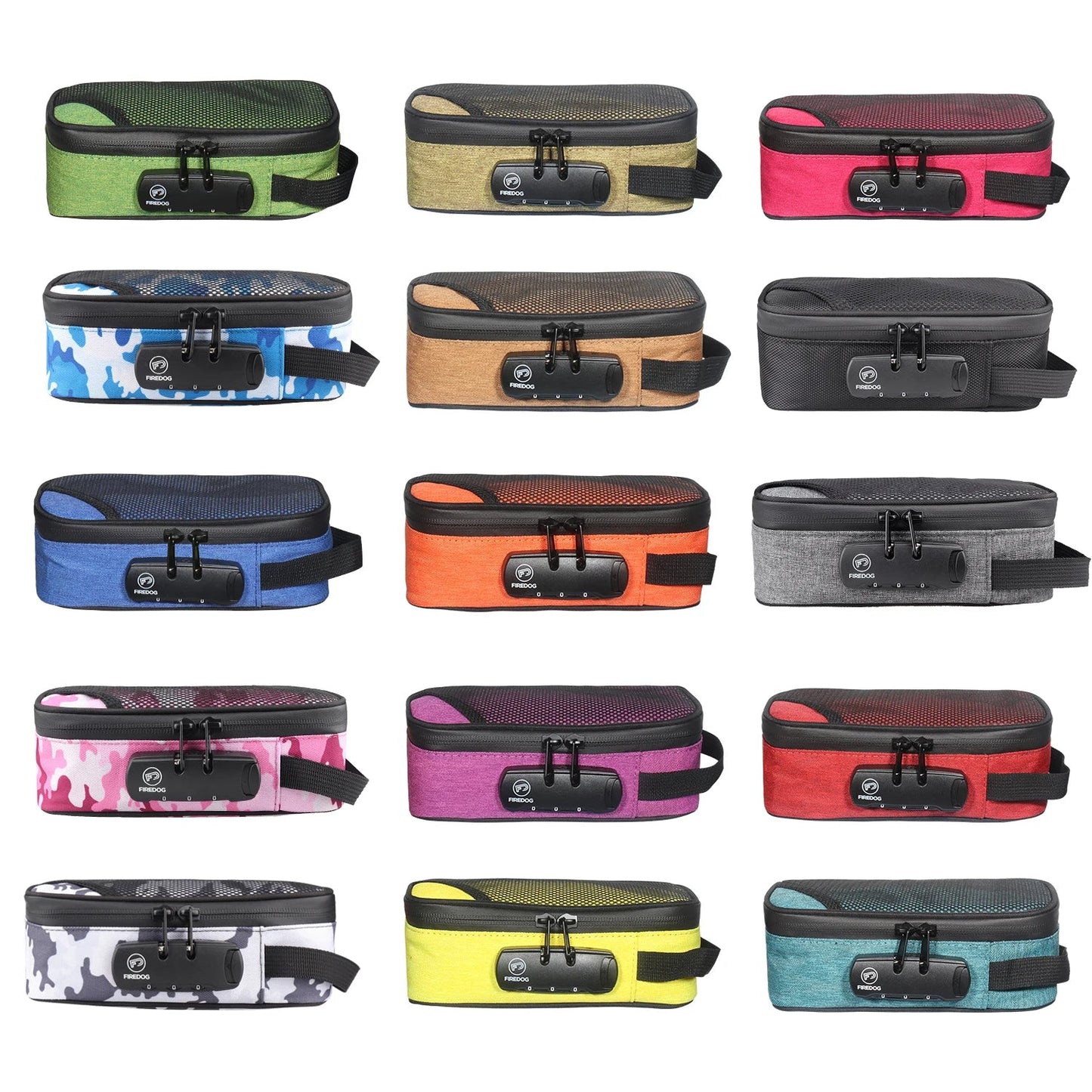 FIREDOG Odor Smell Proof Smoking Pipe Bag: Combination Lock Jar Bottle Case - Tobacco Accessories