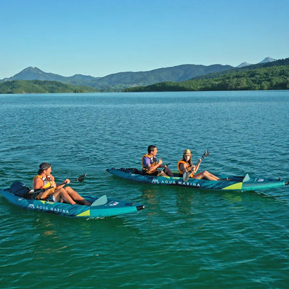 AQUA MARINA STEAM Inflatable Sport Kayak – 1-2 Person PVC Canoe Dinghy Raft with Pump, Seat & Drop Stitch Floor