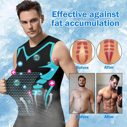 Summer Cool Men's Shaping Vest – Sleeveless Tight Compression Shapewear Tank Top, Breathable Ice Silk Body Shaper