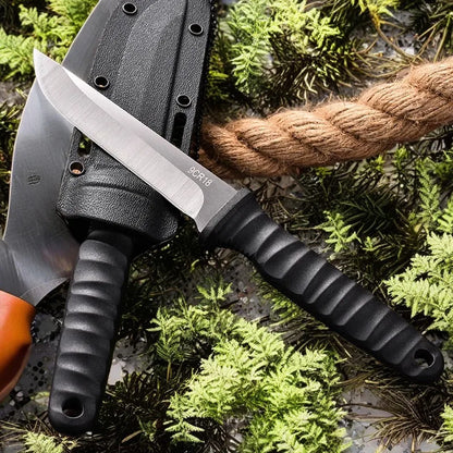 5Cr15Mov Stainless Steel Meat Cleaver & Boning Knife – Sharp Fishing Knife with Holster, Multifunctional Vegetable Peeler