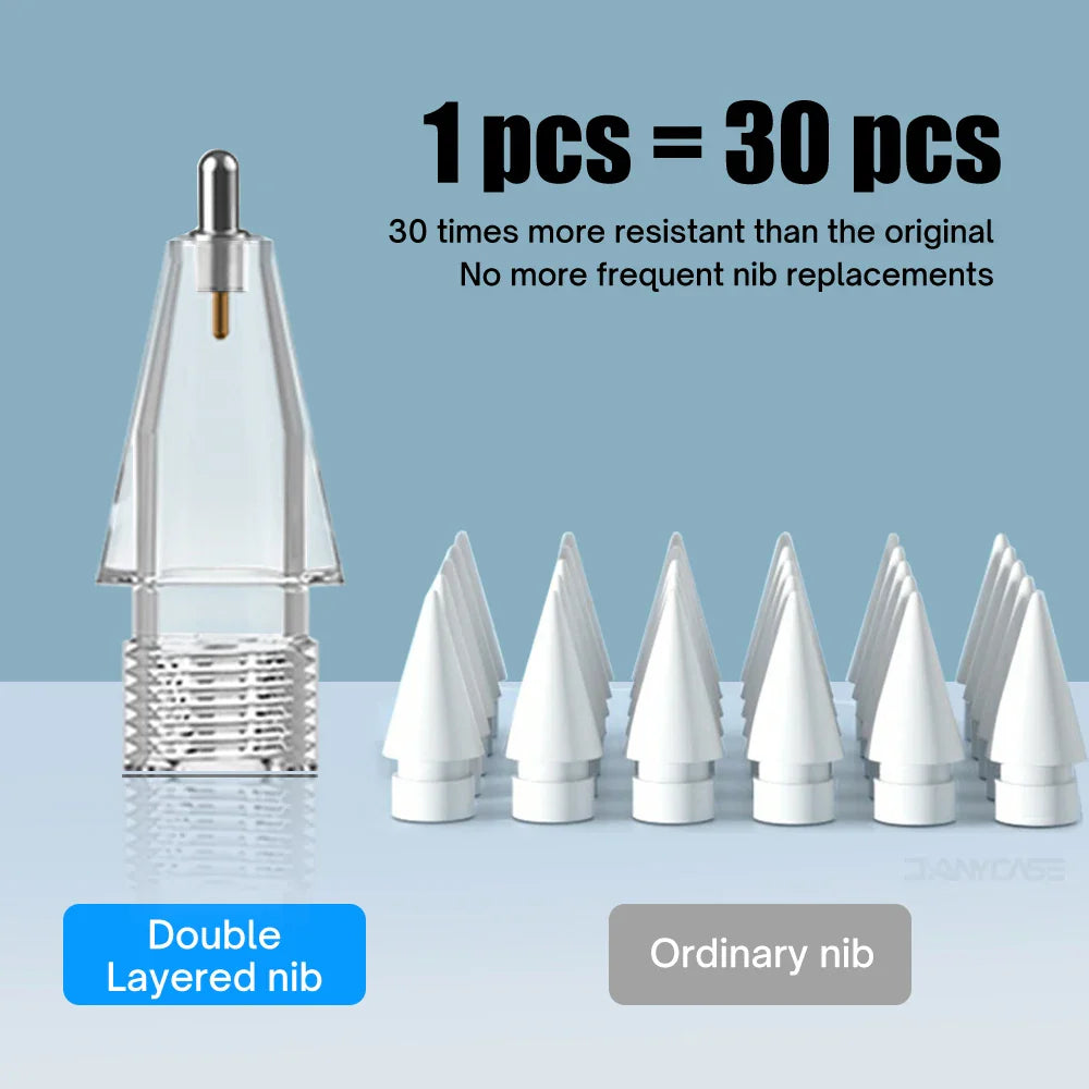 Apple Pencil Replacement Tip | Nib for 1st & 2nd Generation, 2H/2B 4.0 Transparent