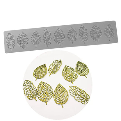 Chinoiserie Pavilion Silicone Mold — DIY Leaf, Flower & Swan Sugar Lace Pad for Chocolate & Crisp Cake Decoration