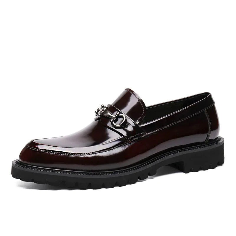 Men’s Leather Oxford Shoes - Buckle Dress Shoes for Wedding, Party and Office Wear Large Size 38-48