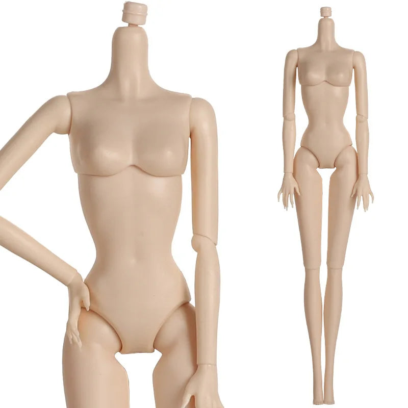 1/6 Supermodel Doll with Movable Joints – Flat Bangs Straight Hair Body & Head Accessories (White/Normal/Black Skin)